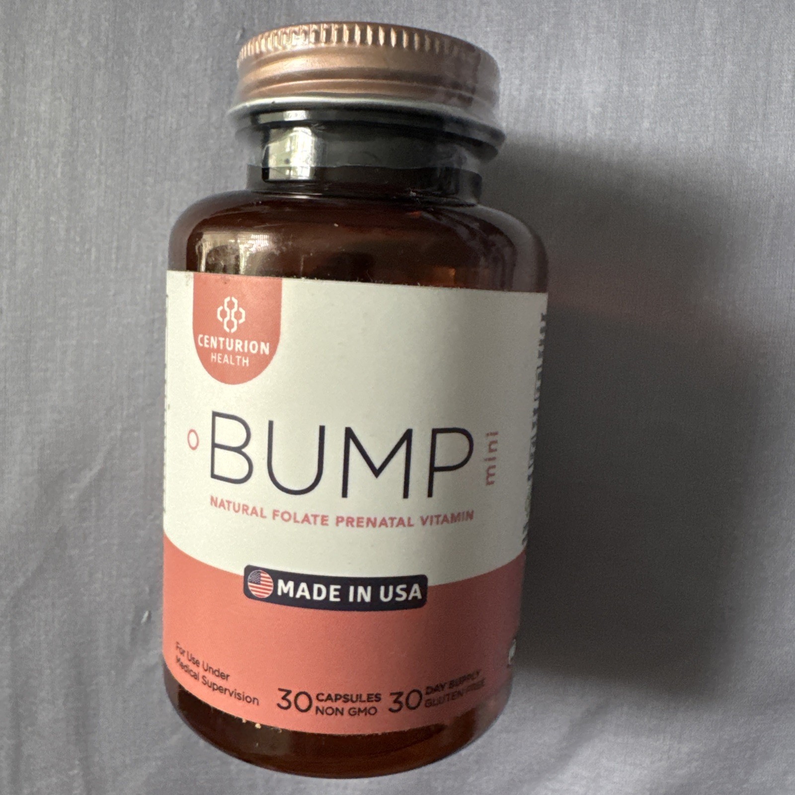 Bump Mini Natural Prenatal Vitamins for Women with Folate~90 count