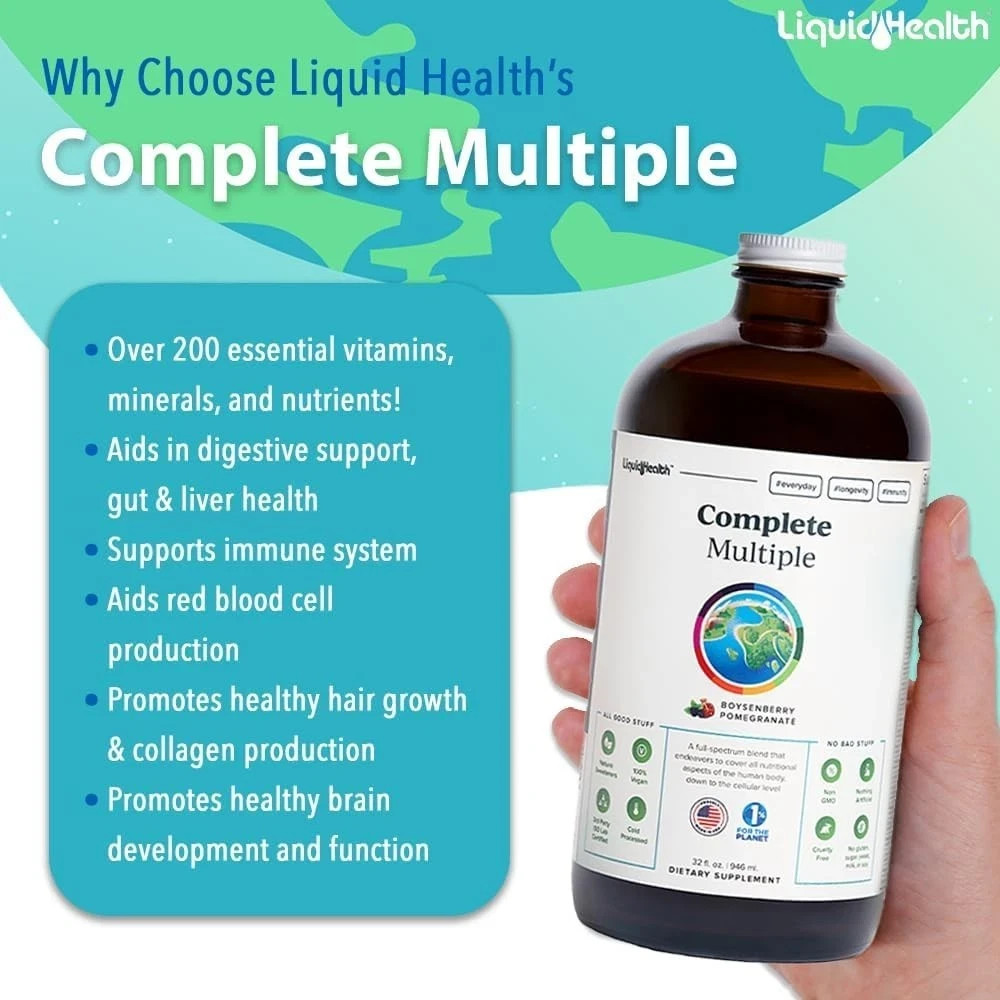 Complete Multiple Liquid – Boysenberry Pomegranate 32 fl. oz Each (Pack of 3)