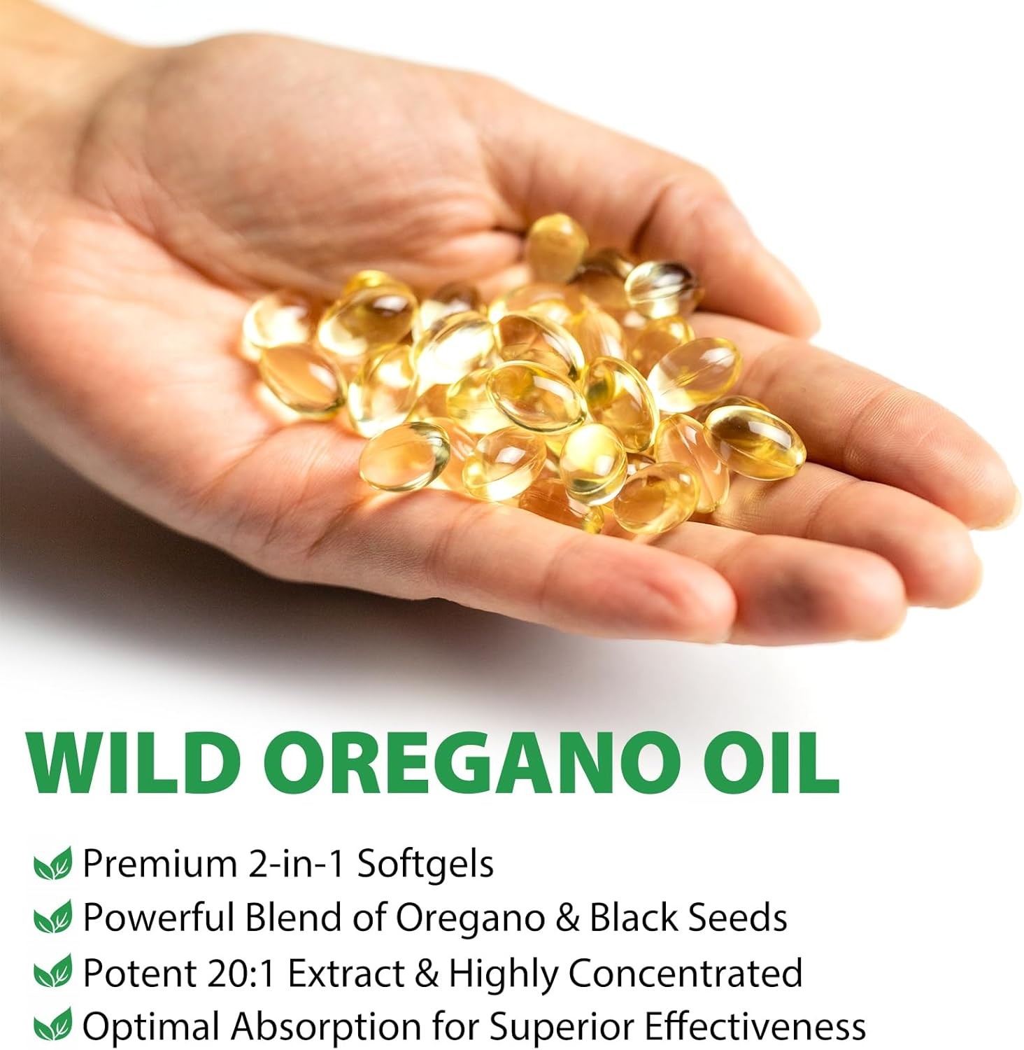 Oregano Oil Capsules 120 Count 6000mg Oil of Oregano with Black Seed oil