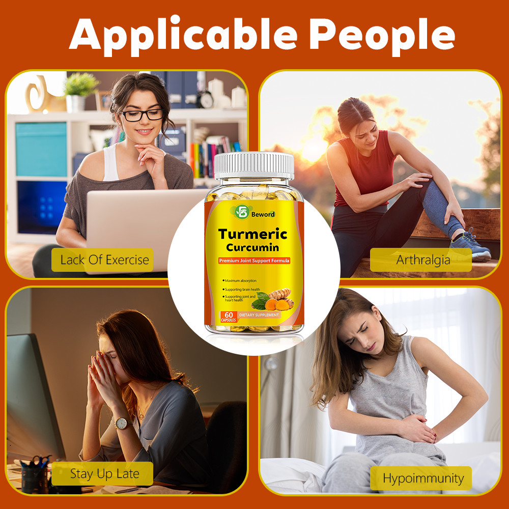 Turmeric Curcumin with Ginger Black Pepper 60ct Joint Pain Max Strength