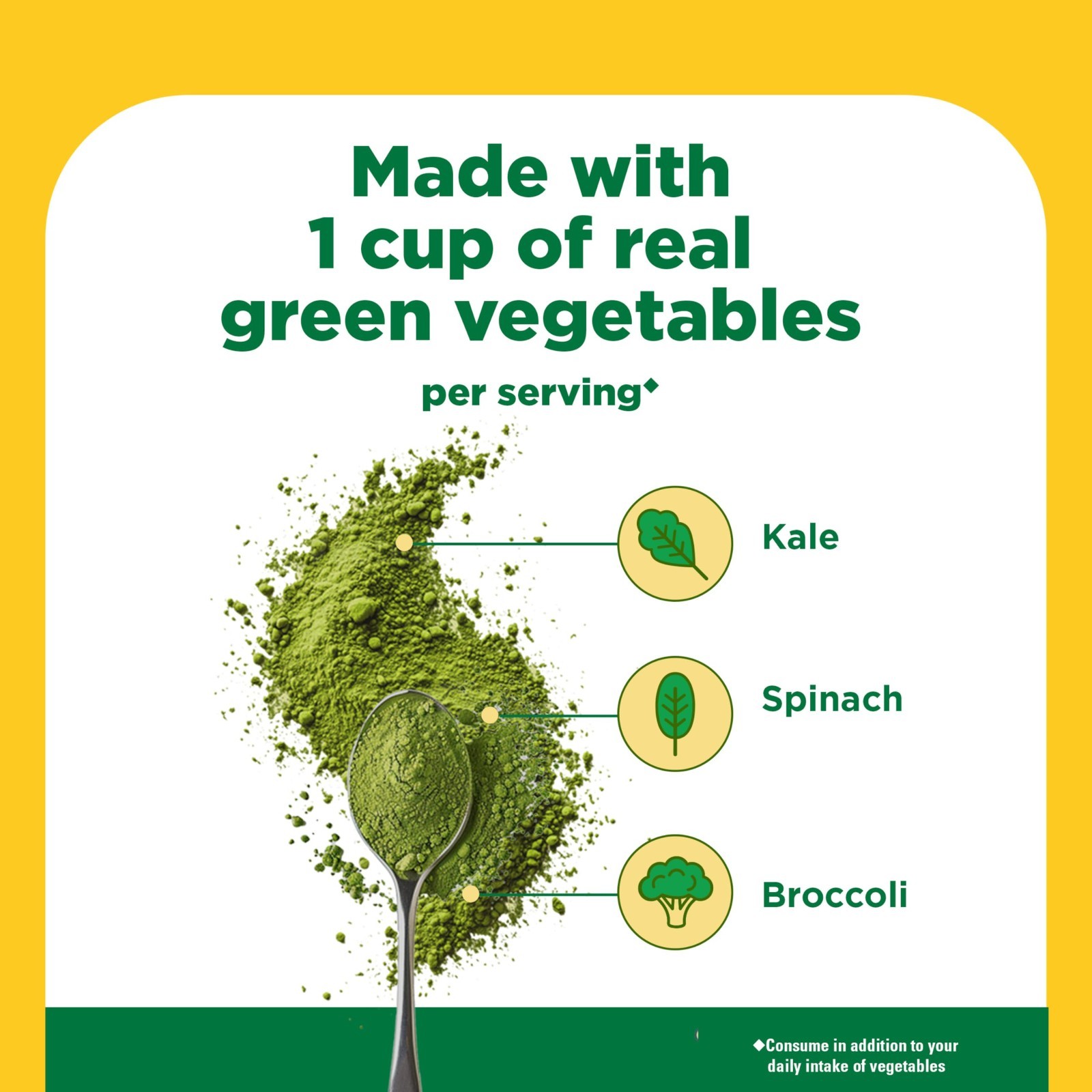 Super Greens Powder Drink Mix – Prebiotic Fiber, 1 Cup Veggies/Serving, Gluten F