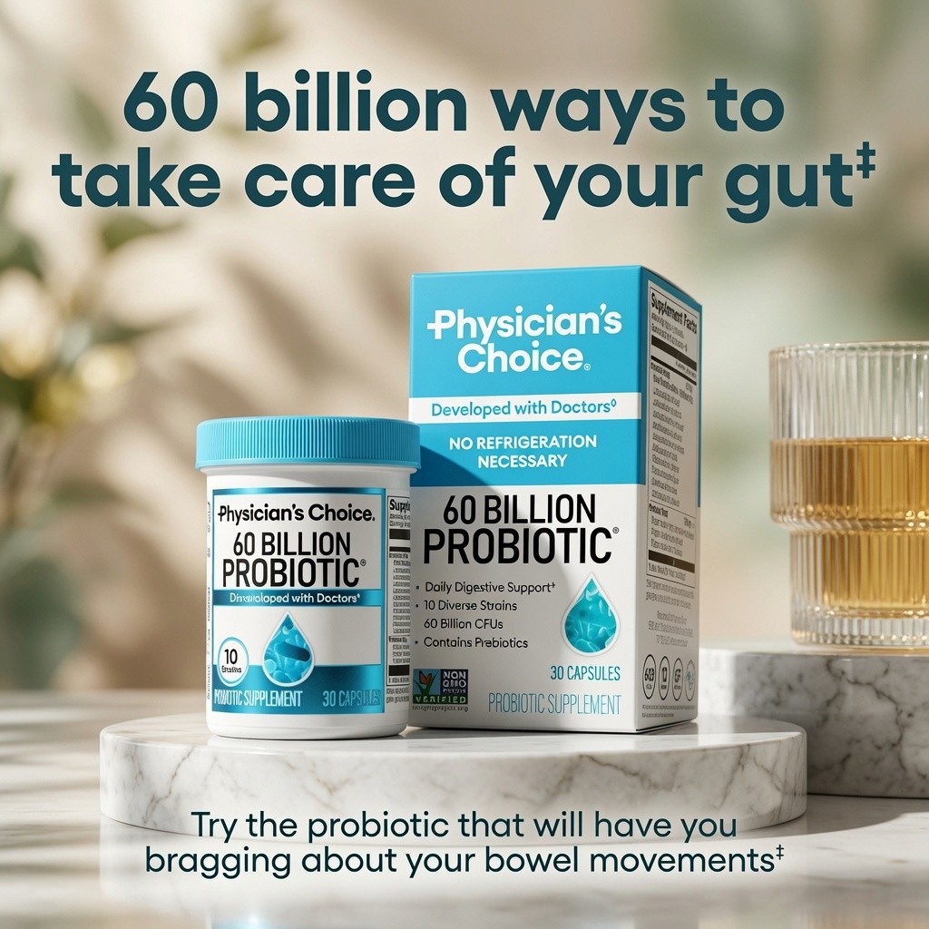 Physician’s Choice 60 Billion Probiotic 10 Strains Digestive Support 30 Caps