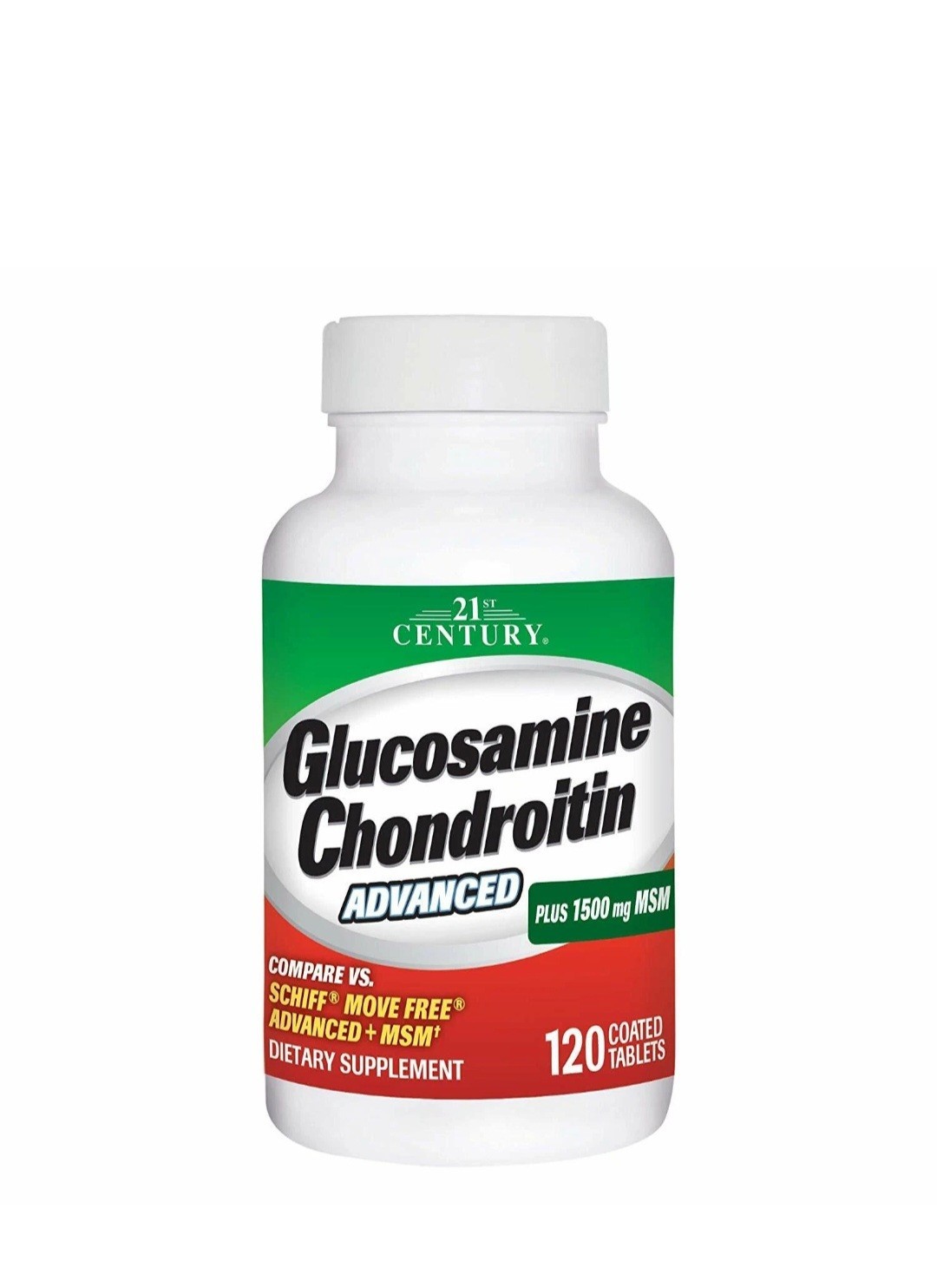21st Century Glucosamine Chondroitin 1500MSM-Schiff Move Free Advanced MSM-120ct