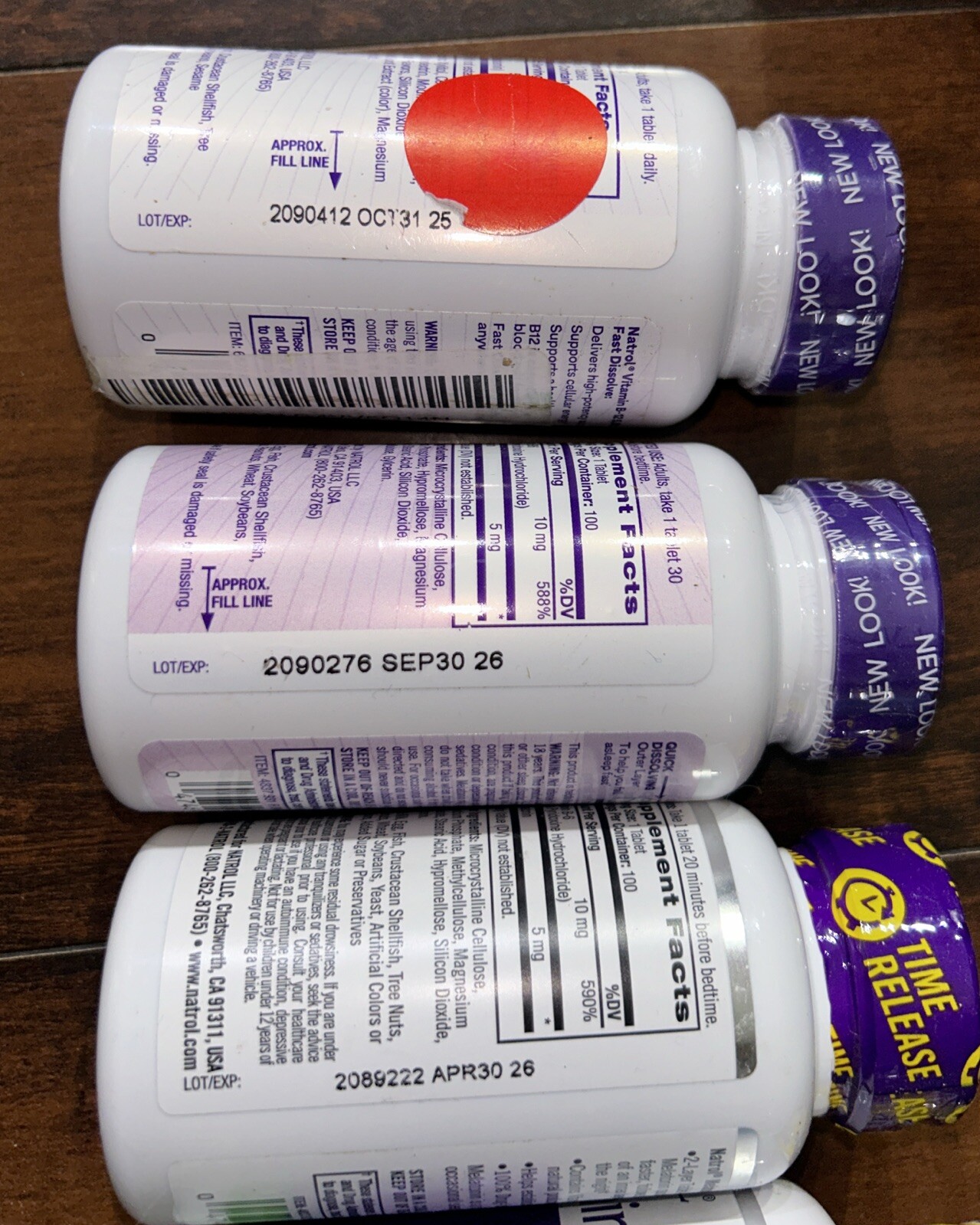 NATROL Melatonin 5 Bottles LARGE LOT See Pictures & Read Description 600 Tablets