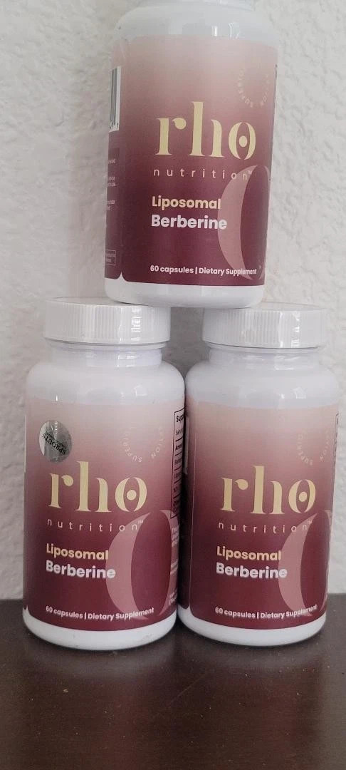 Rho Nutrition Liposomal Berberine Gut Health Metabolic 60 Capsules 3 Bottles