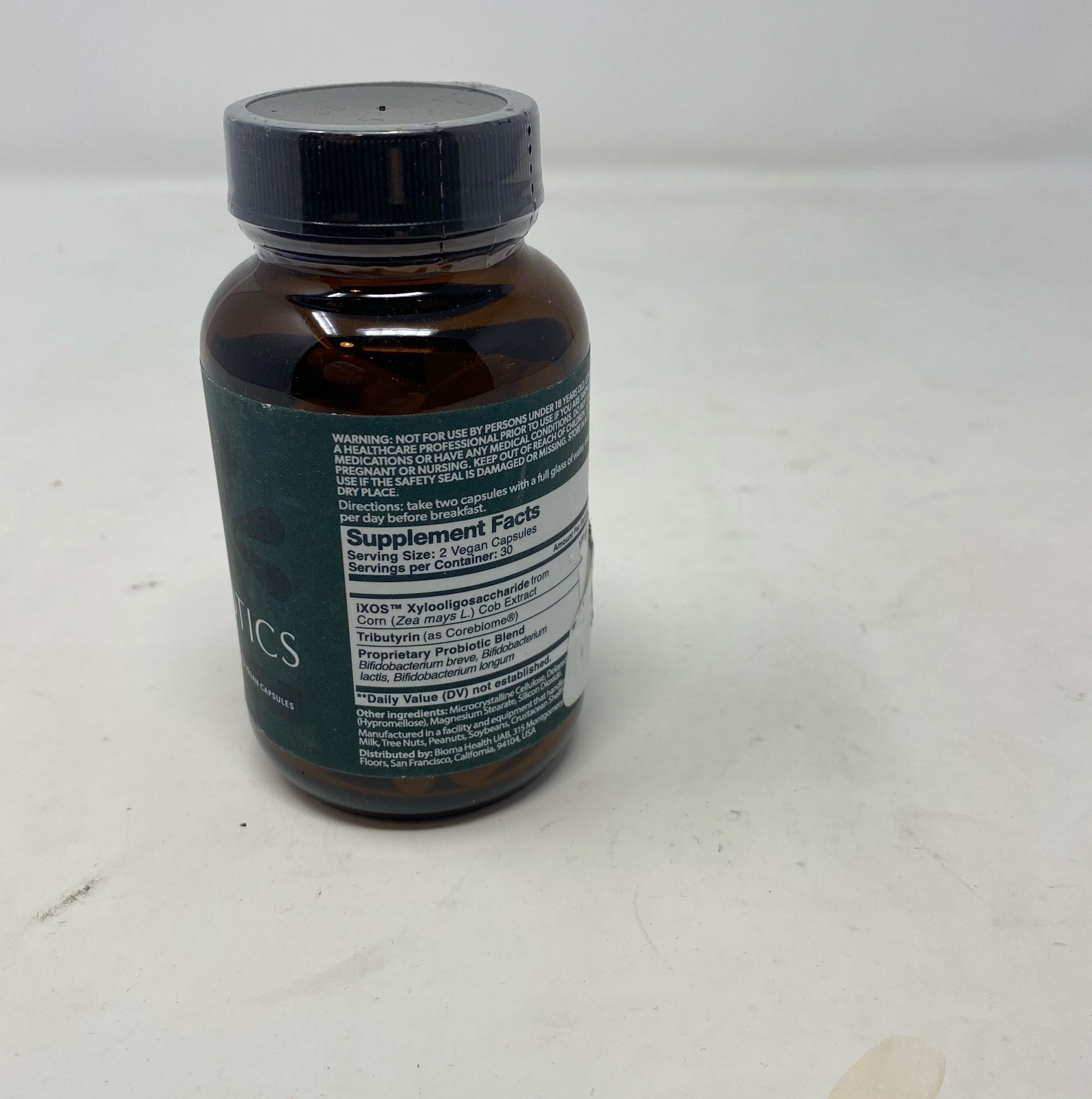 BIOMA Probiotics 60 Vegan Capsules (30-Day) – Amber Bottle, Delayed-Release