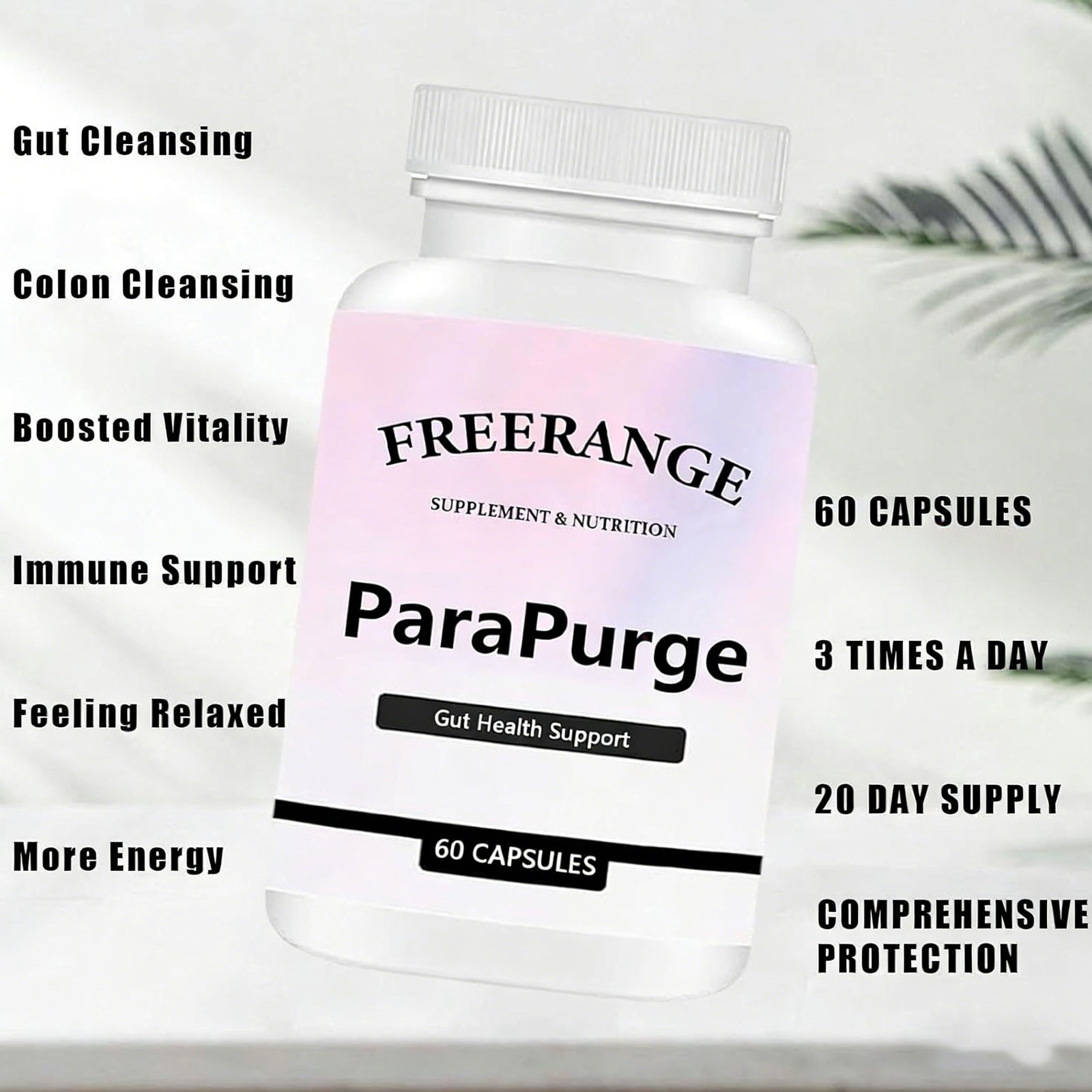FreeRange ParaPurge Cutting Edge Parasite Cleanser 60 softgels Para Purge Free R