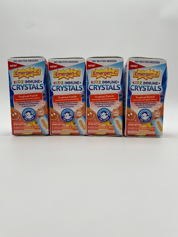 Emergen C Kidz Immune Crystals Tropical Punch 61g Lot Of 4 Exp 05/2026