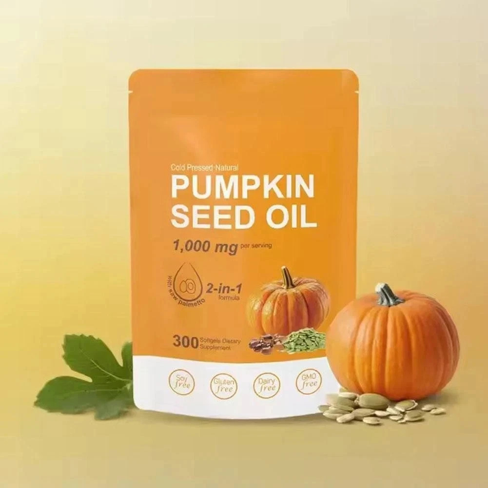Pumpkin Seed Oil 1000mg with Saw Palmetto 300-Softgels.Fresh