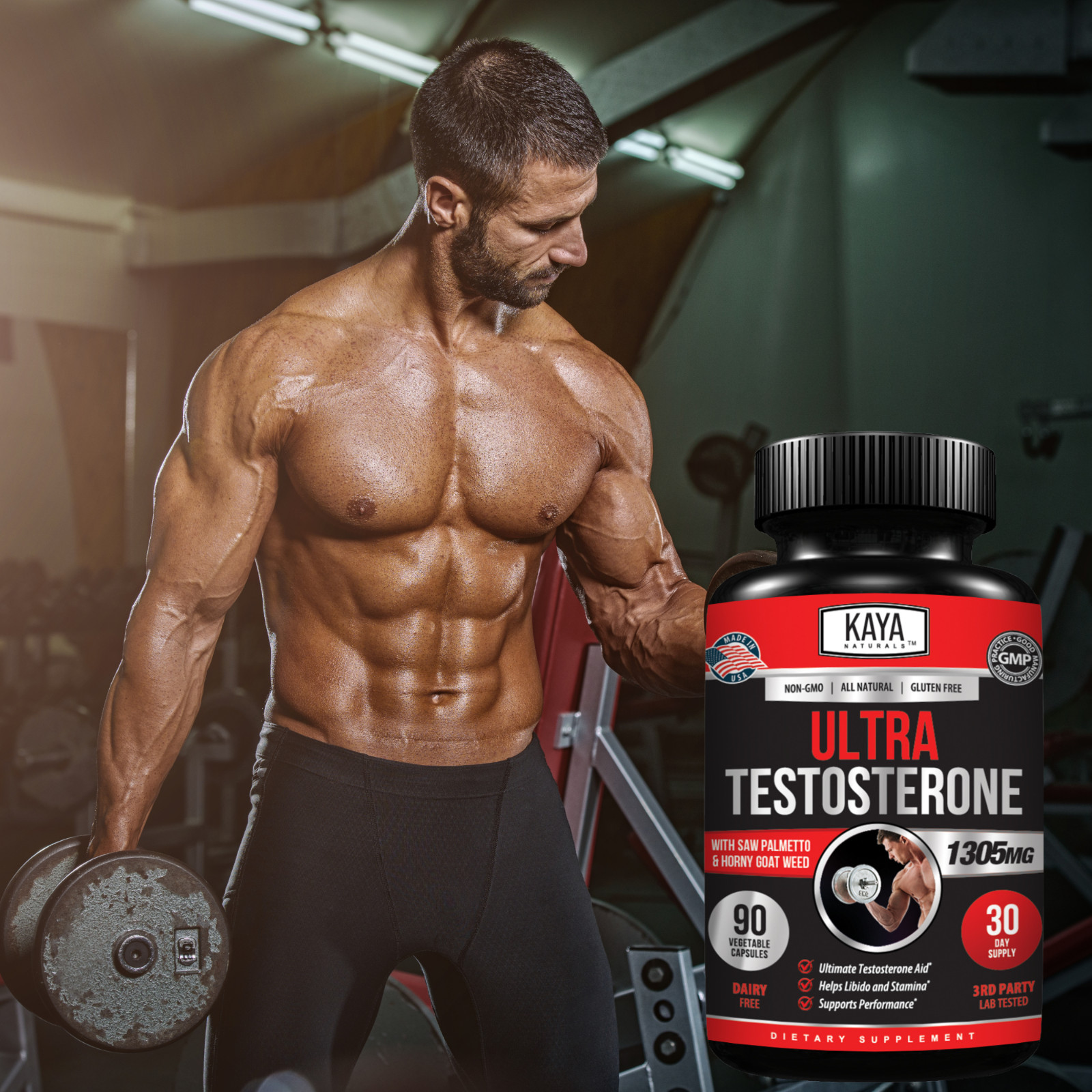 (2 Pack) Ultra Testosterone 90Ct, Muscle & Testosterone Support, Bodybuilding
