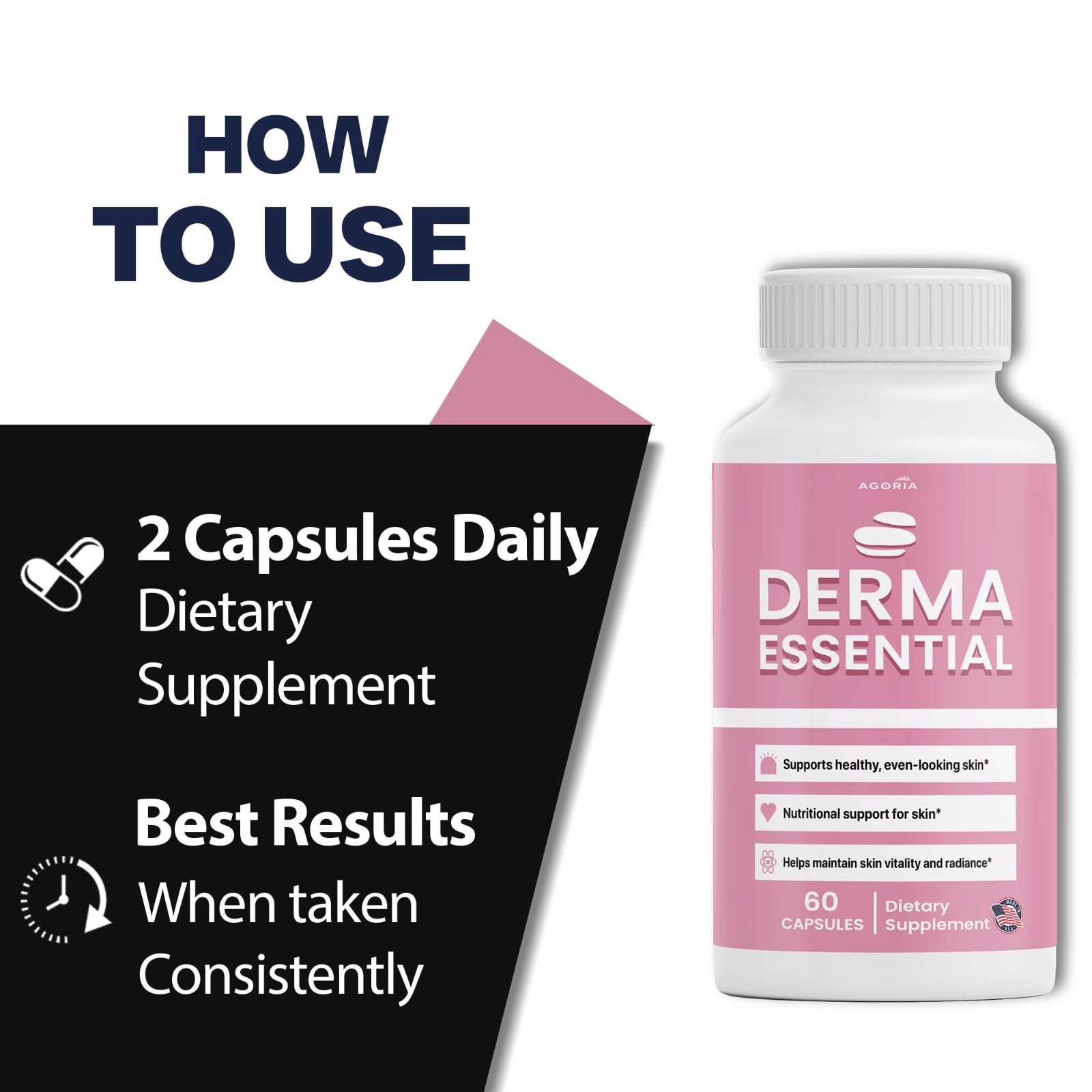 ( 6 Pack ) Derma Essential Capsules Premium Derma Essential for Skin Clarity