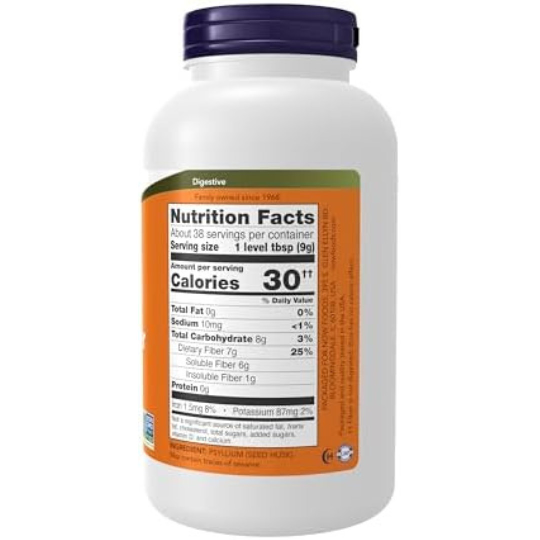 NOW Foods Supplements, Psyllium Husk Powder, Non-GMO Project Verified, Soluble