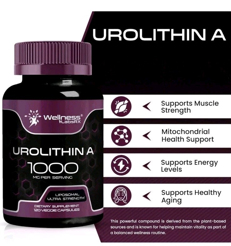 Urolithin A – Wellness LabsRx 1,000mg – 120 capsules – Exp 04/2028