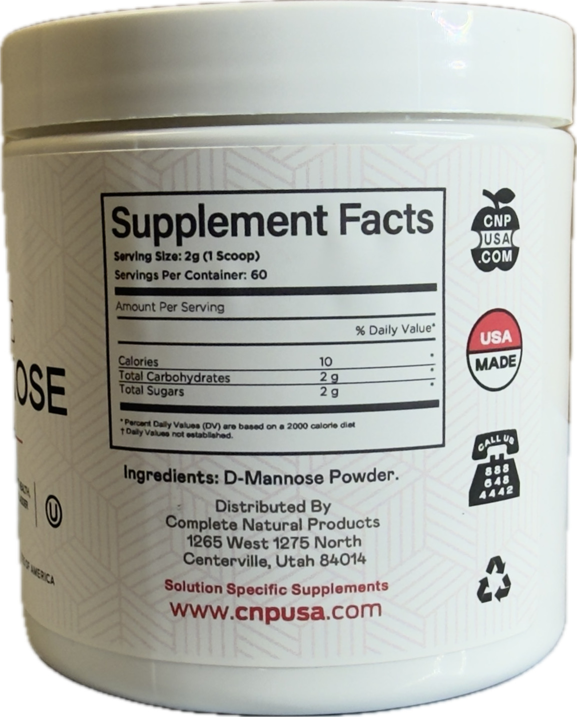 CNP Pure D-Mannose 4 oz | 113 Grams EXP: 03/2028 (New/Unused)