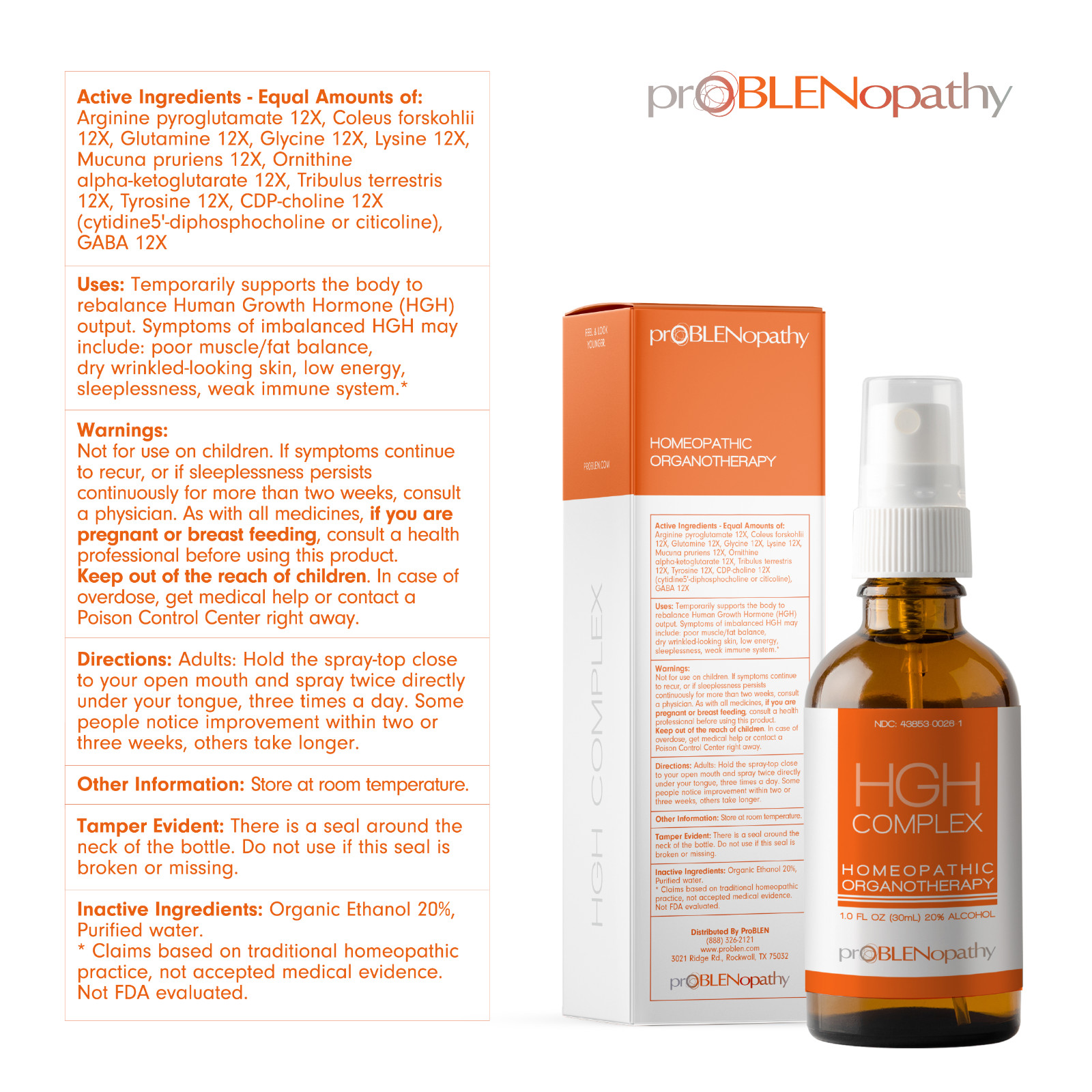 Hormone Free – Amino Acid Complex Formula