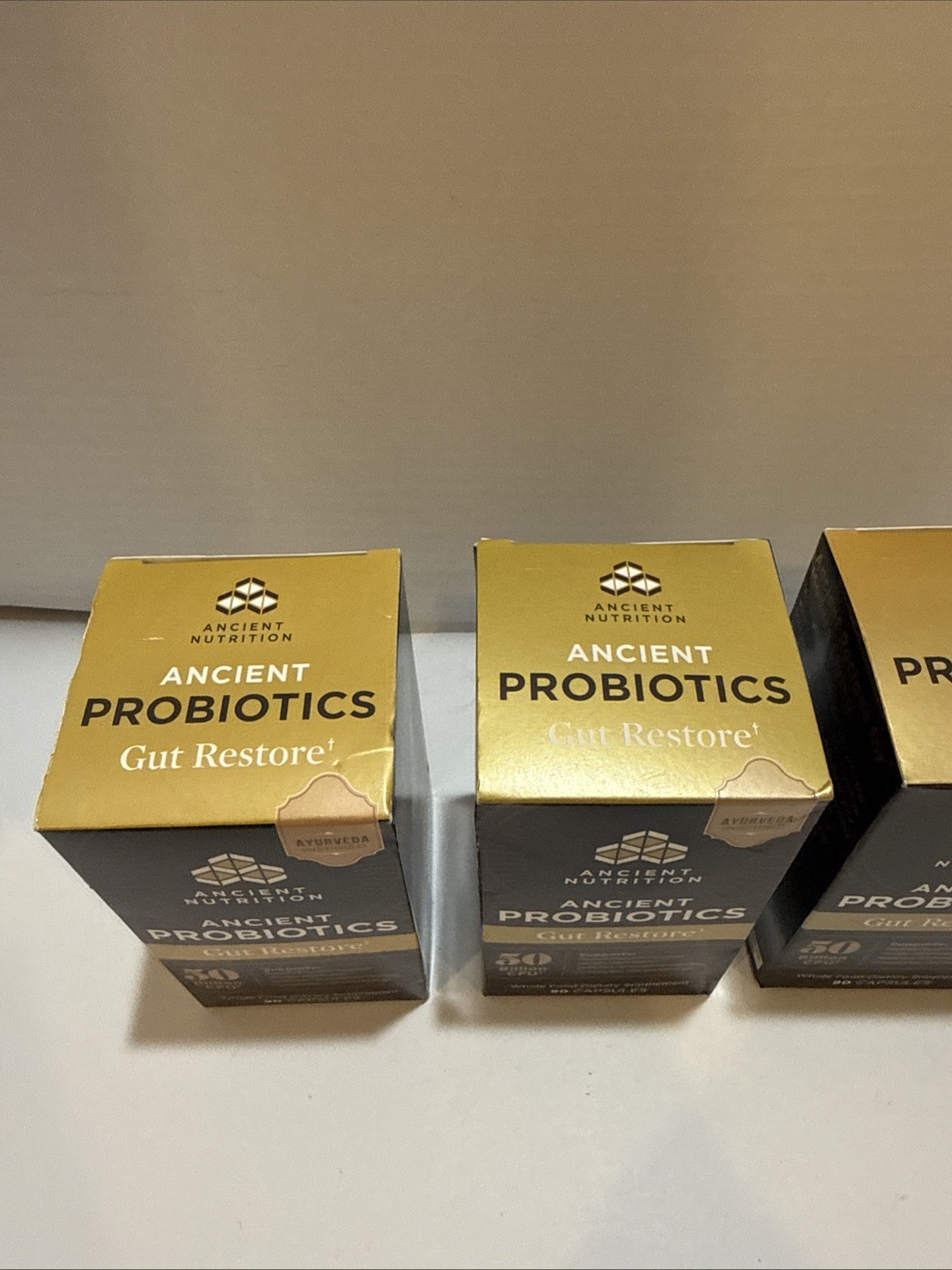 (4) Ancient Nutrition Probiotics Gut Restore Digestive 90 Capsules EXP 02/2026
