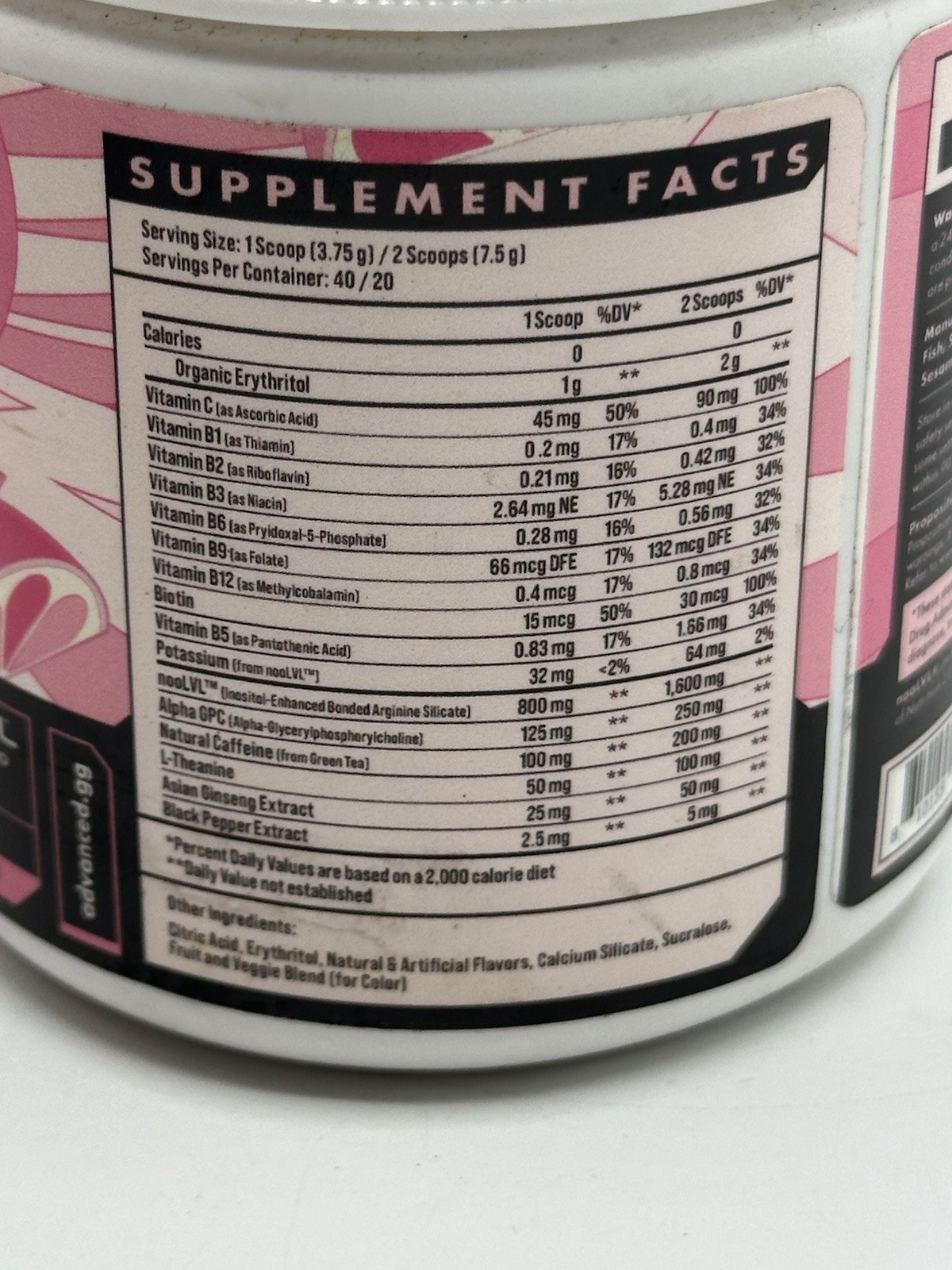 SirD’s Sour Watermelon Focus Gaming Supplement 5.29oz PINK LEMONADE 10/25