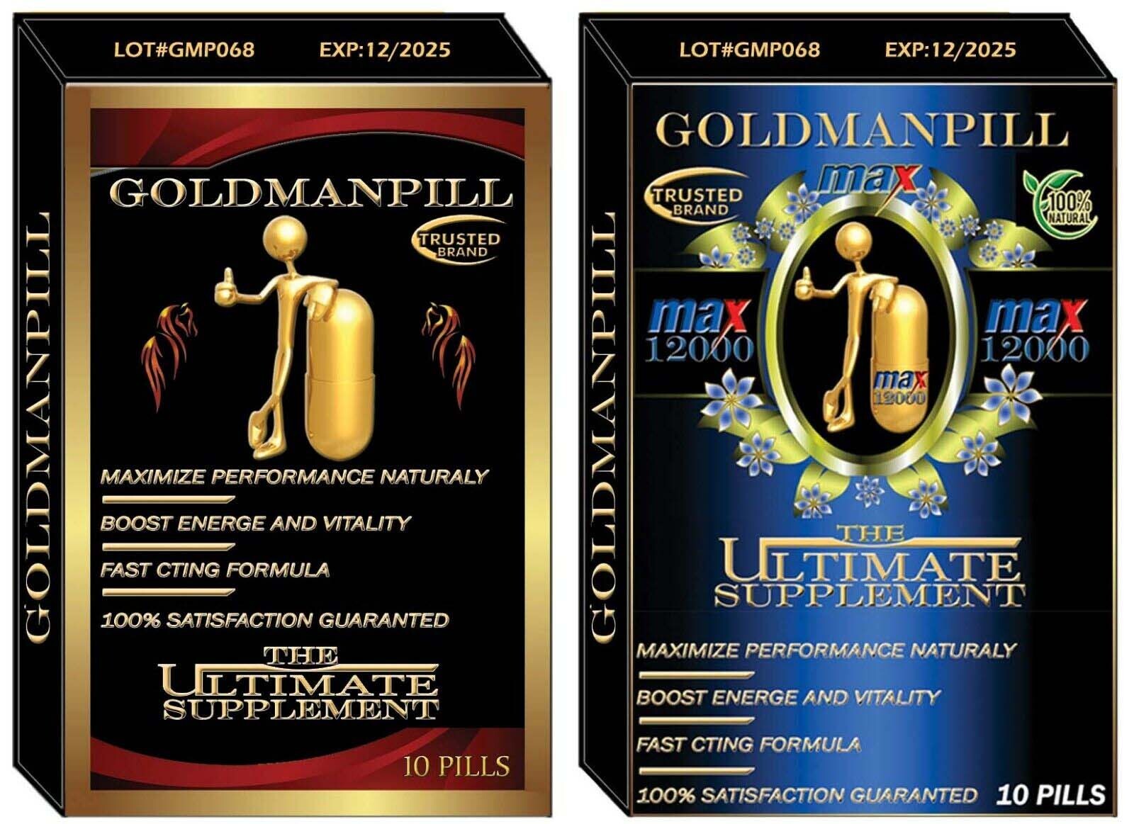 Natural Testosterone Booster -GOLDMANPILL, Improve Strength & Growth