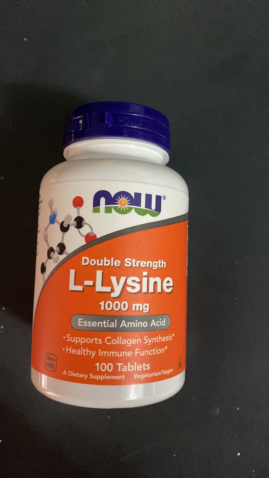 NOW FOODS L-Lysine, Double Strength 1000 mg – 100 Tablets NEW