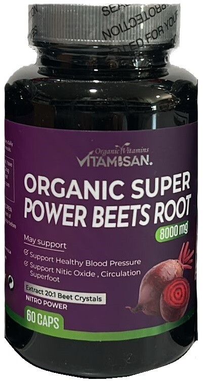 Super Beets Root 800mg-CoQ10 + Collagen – 2 Bottles – 120 Capsules USA