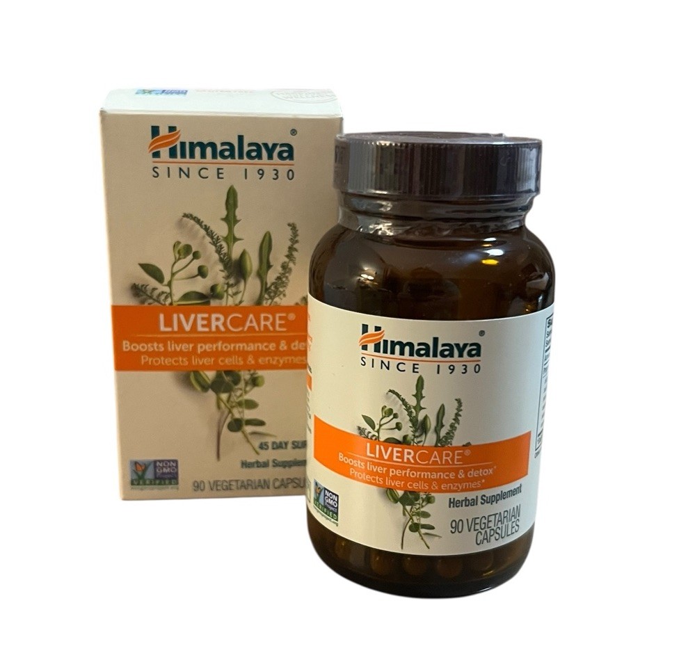 Himalaya LiverCare 90 Vegetarian Caps Dairy-Free, Gluten-Free, GMP Quality 02/29