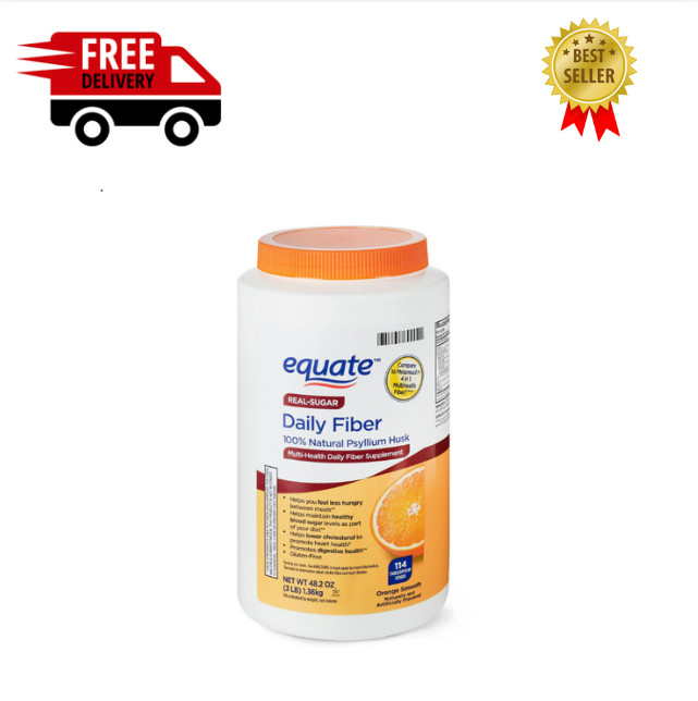 Equate Daily Fiber Orange Smooth Fiber Powder, 48.2 oz. ( Fast Free Shipping )