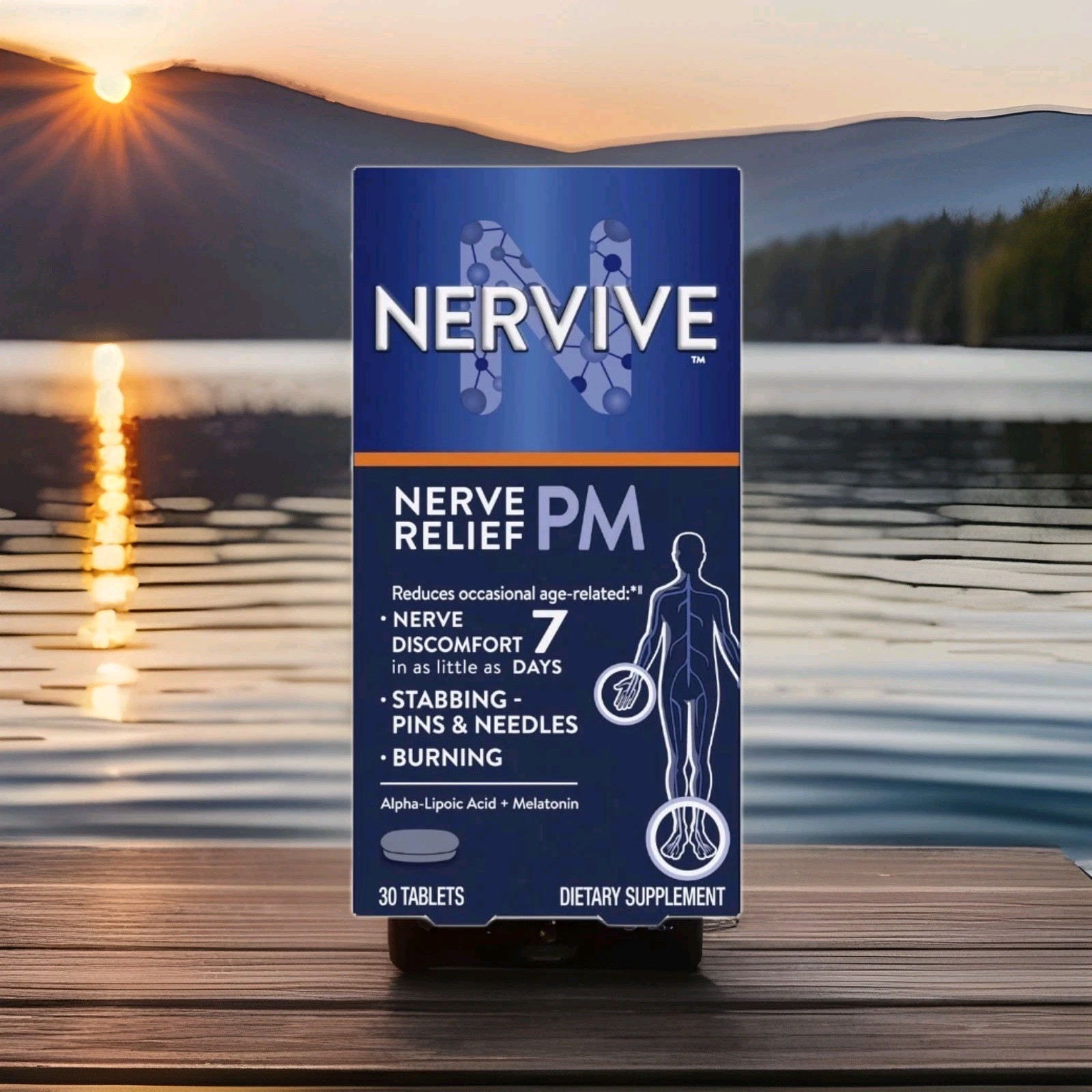 Nervive Nerve Relief PM New Sealed 30 ct Exp 08/26