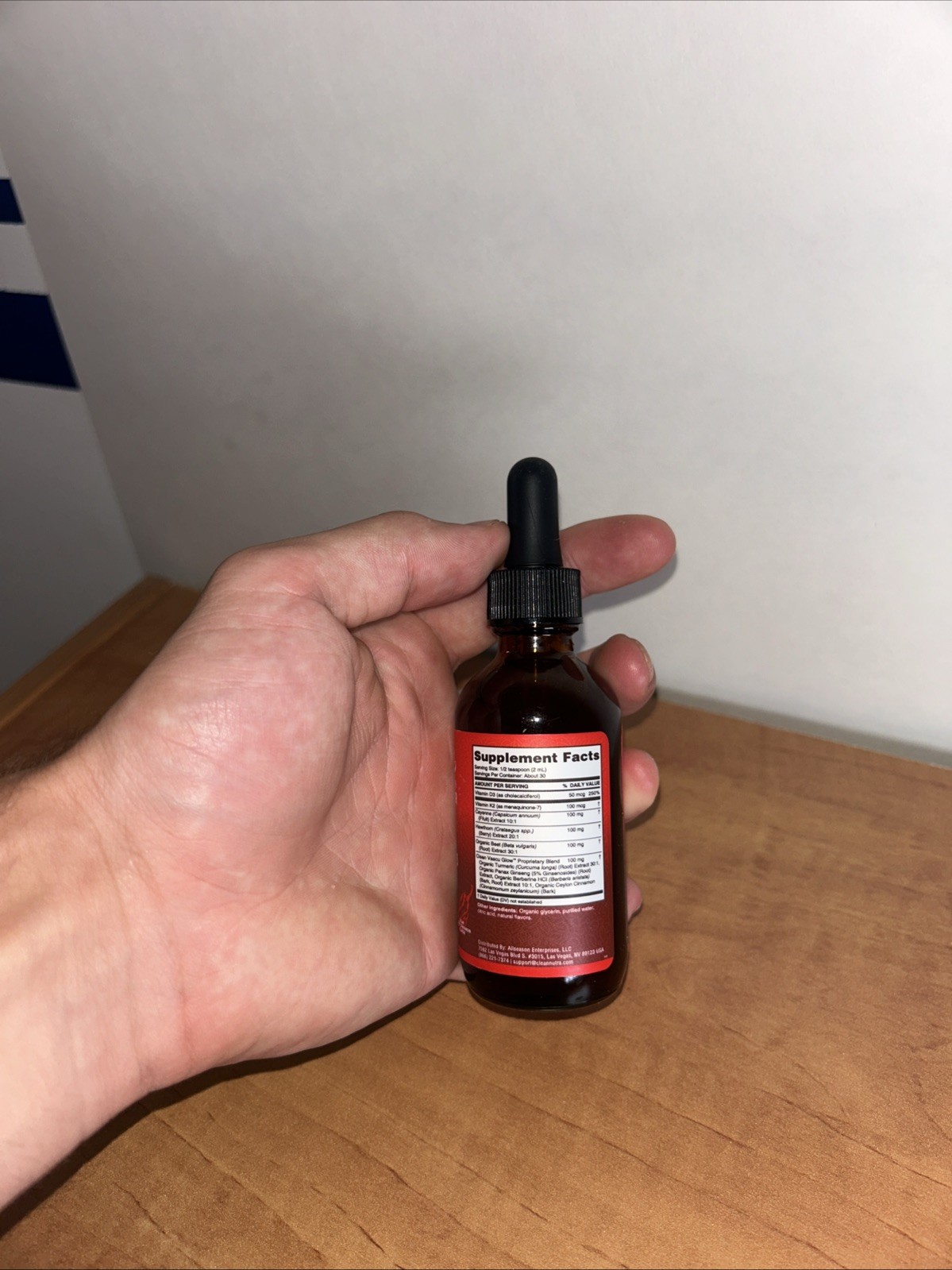 Clean Nutra Vascu Flow Cayenne Pepper Liquid Drops Hawthorn Root Vitamin
