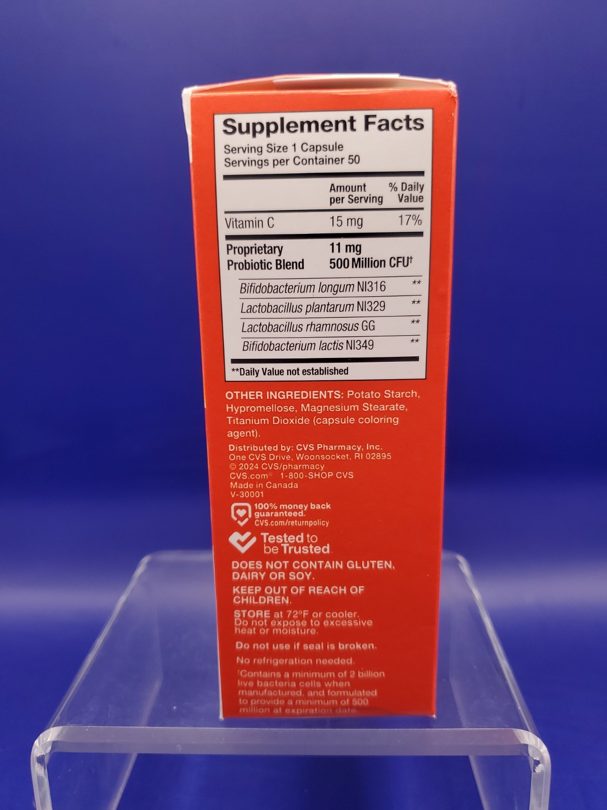 CVS Daily Probiotic 2 Billion CFU 50 Vegetable Capsules “Compare To Align” 04/27