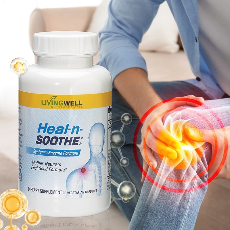pack 3 LivingWell Nutraceuticals Heal | n | Soothe Systemic Enzyme Formula 90 Ca