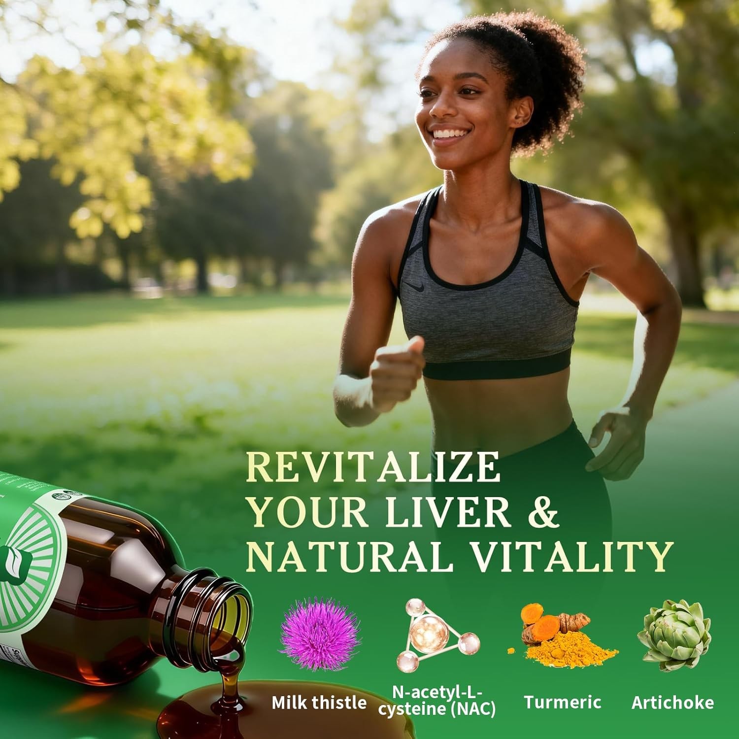 Liver Cleanse Detox & Repair – Liver Support Liquid Drops with Milk Thistle