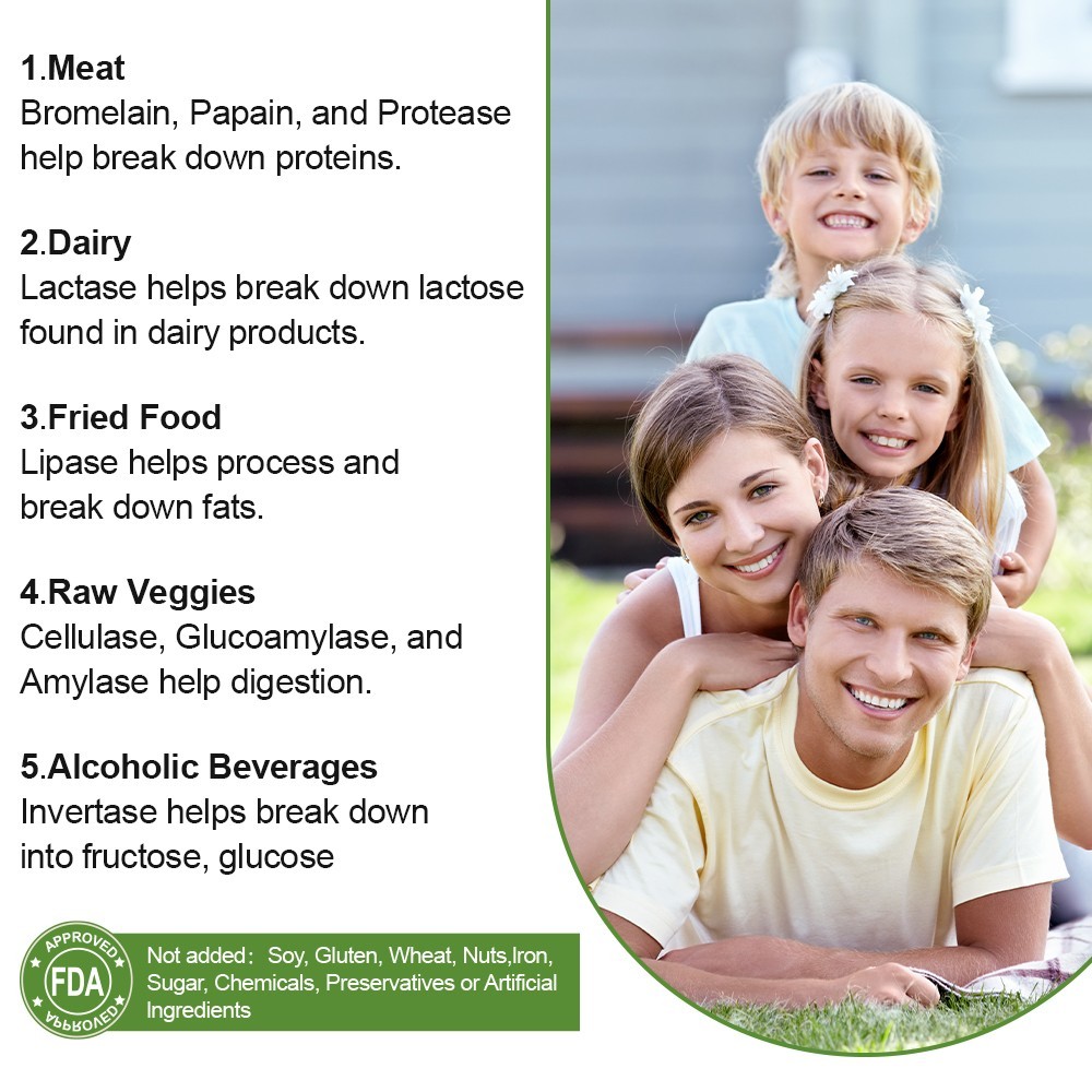 Digestive Enzymes Prebiotic & Probiotics, Gas, Constipation & Bloating Relief