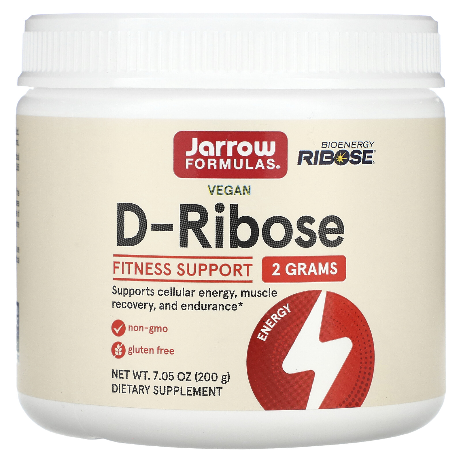 Vegan D-Ribose, 2 g, 7.05 oz (200 g)