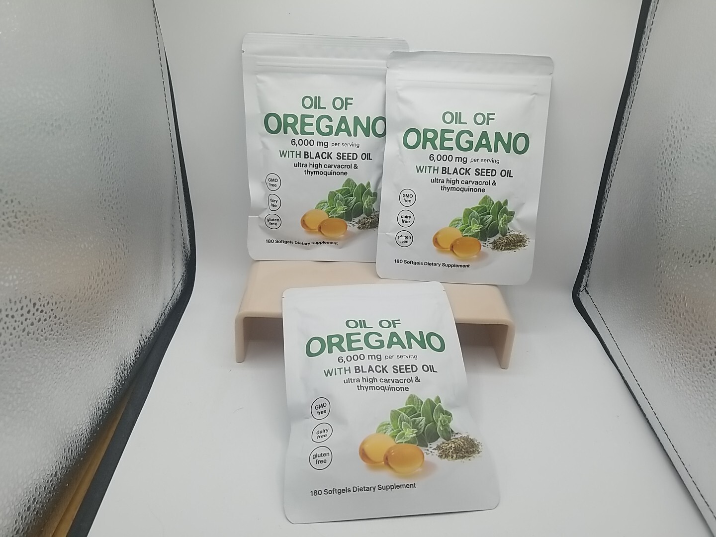Lot Of 3 Oil of Oregano Softgels,2 in 1 6000mg Black Seed 180 Softgels Ea NEW