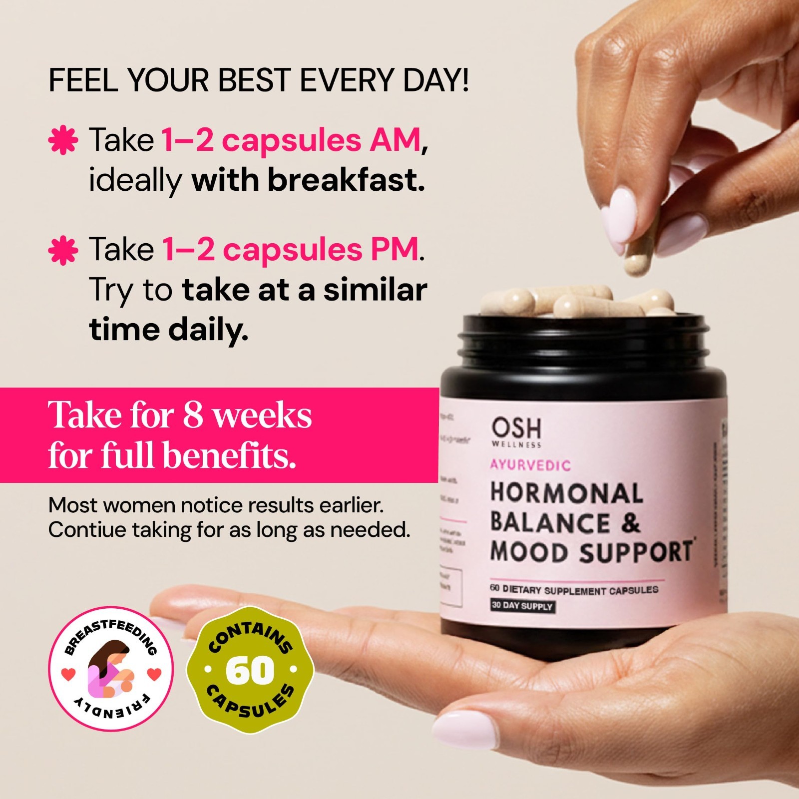Hormone Balance Support for Women | Cortisol Reducer, Mood & Energy Boost | Stre