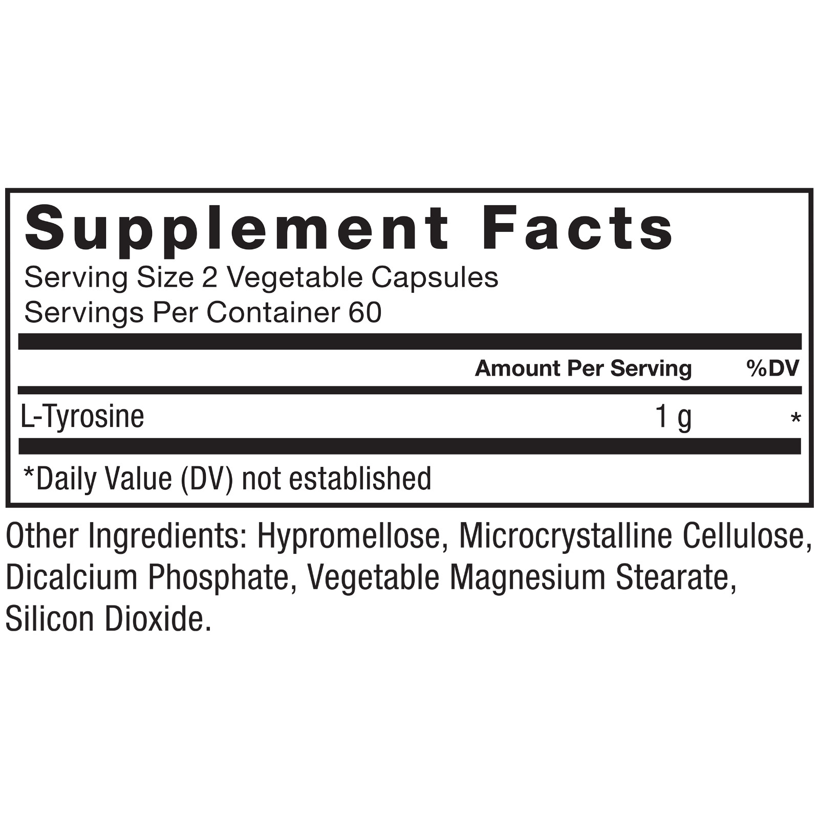 Force Factor L-Tyrosine 500mg, Stress Support Supplement, 120 Capsules
