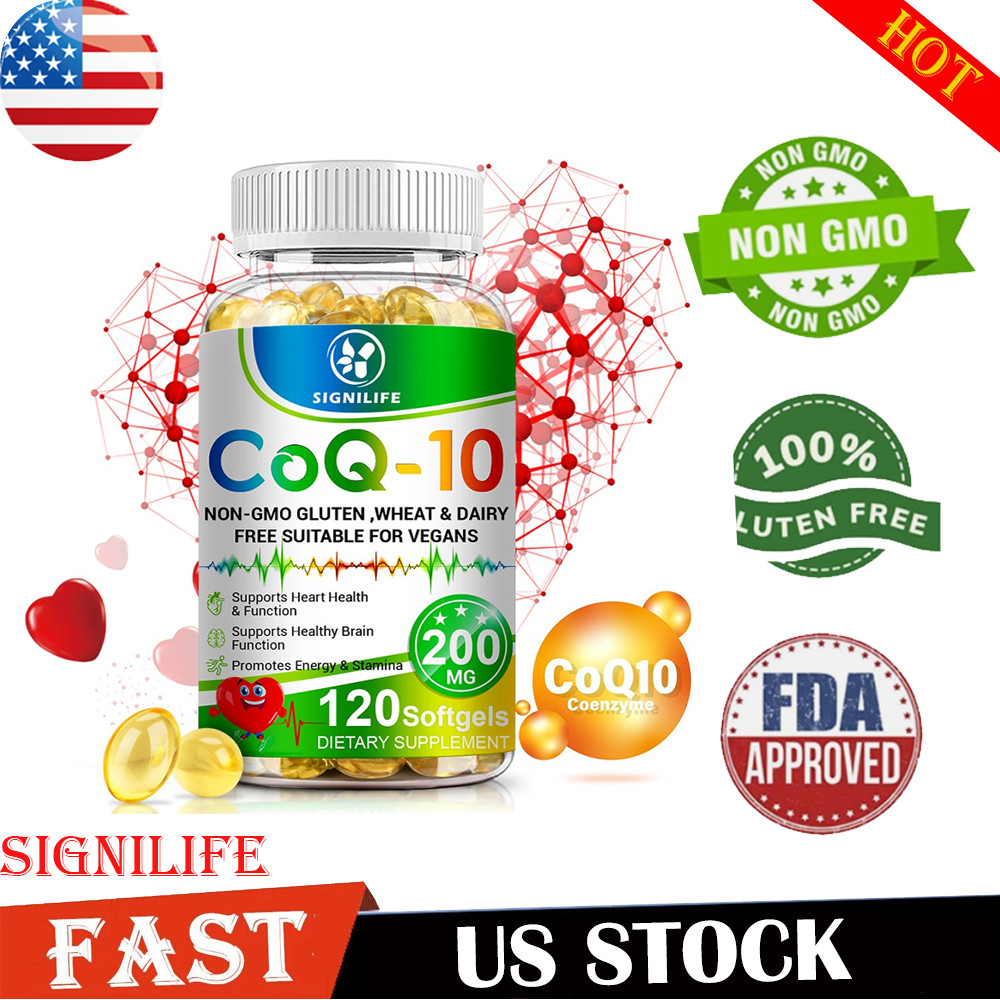 CoQ 10 CoEnzyme Q-10 200mg Support Heart Health,High Potency 120 Capsule