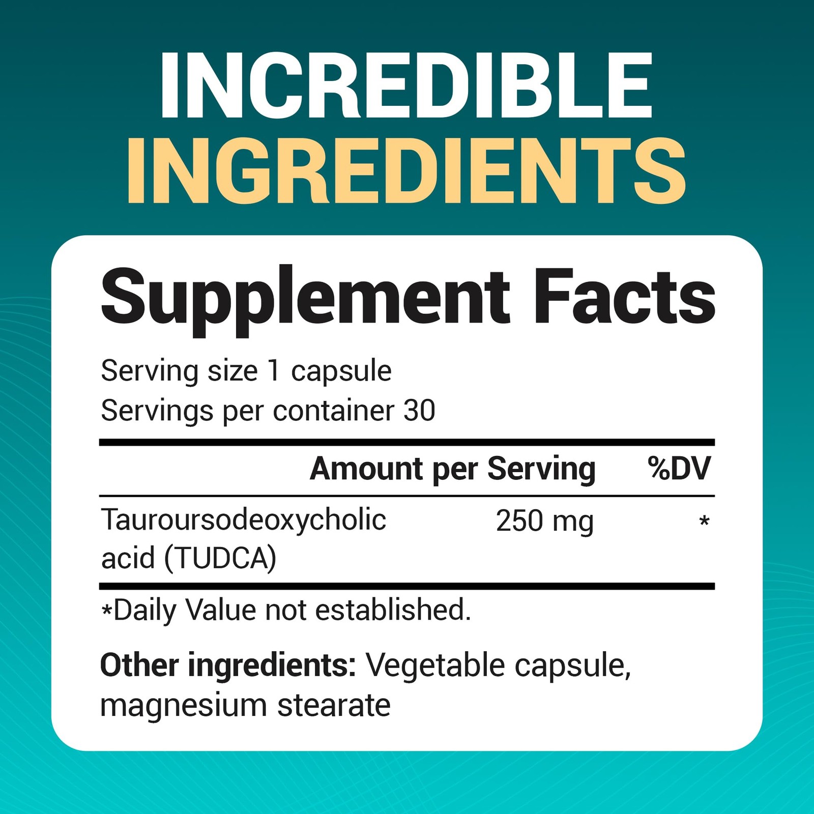 Dr. Berg TUDCA Supplement (Tauroursodeoxycholic Acid) – 30 Count (Pack of 1)