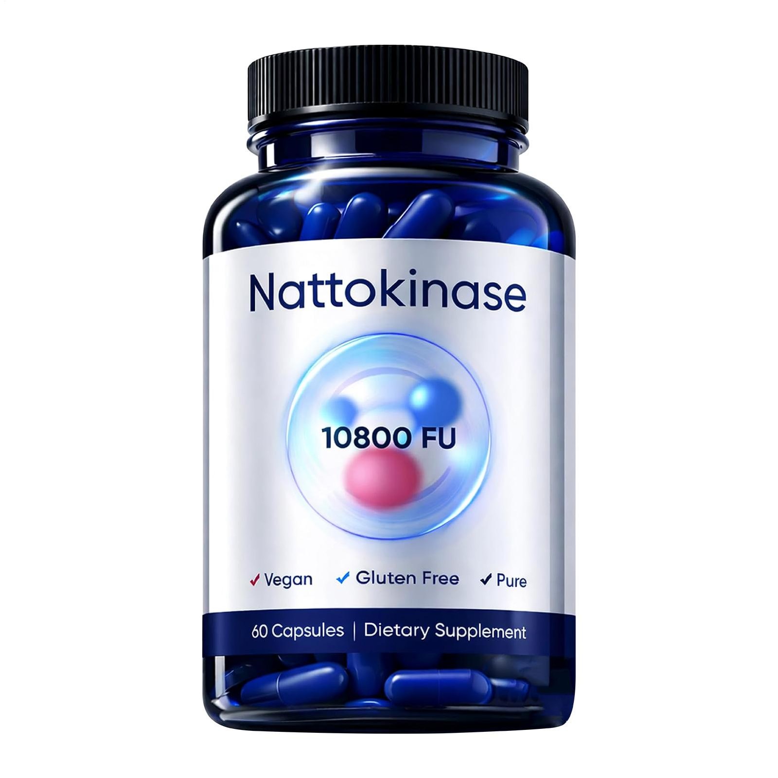 10800 Nattokinase FU Organic Vegan Dietary Supplement 60 Capsules