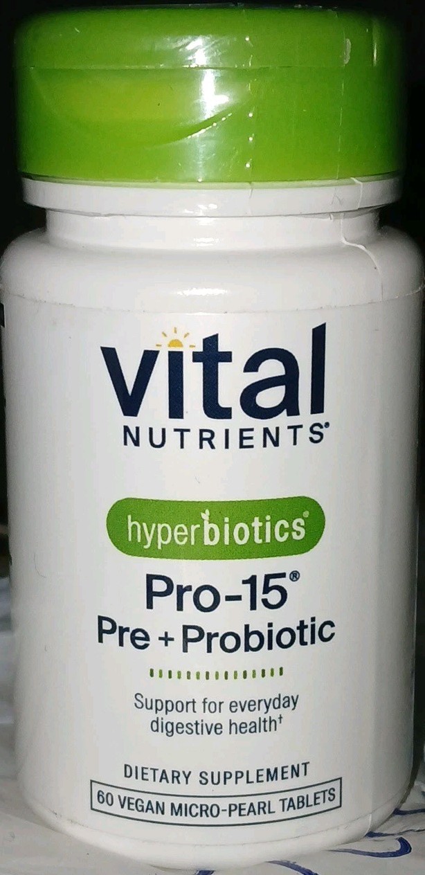 Vital Nutrients Hyperbiotics Pro-15 Prebiotics and Probiotics for Men / W New