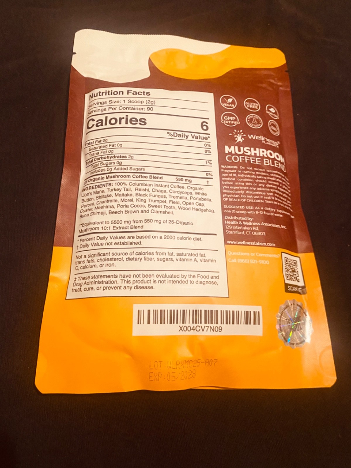25-in-1 Mushroom Coffee Organic Instant Coffee | Keto Friendly