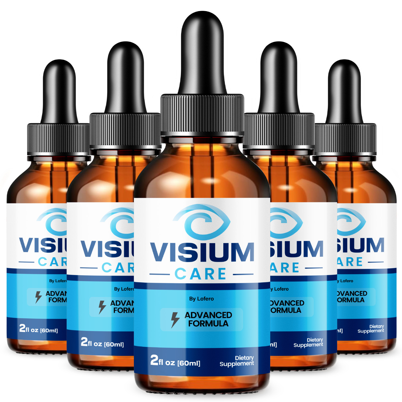 (5 Pack) Visium Care Eye Drops for Vision VisiumCare Supplement Formula (10 oz)