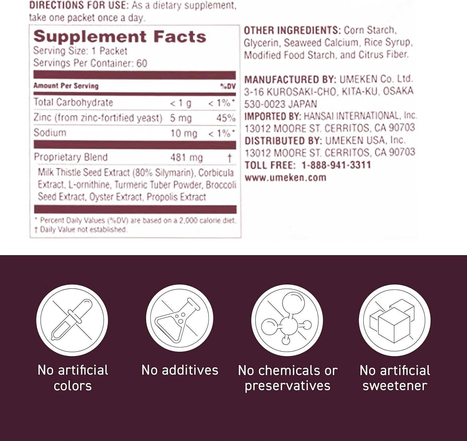 Japanese-Made Corbicula Liver Support with Propolis – 60 Daily Nutrient Packets