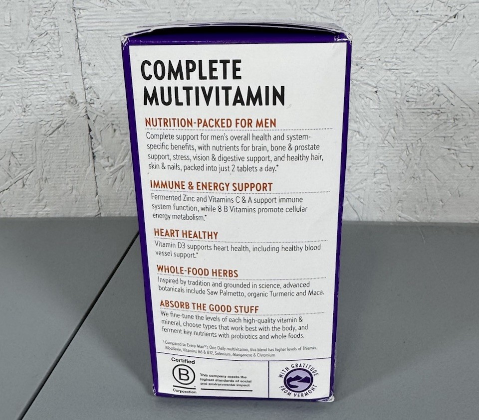New Chapter Men’s Advanced Multivitamin, 120ct Tablets – EXP 08/2026 – NEW