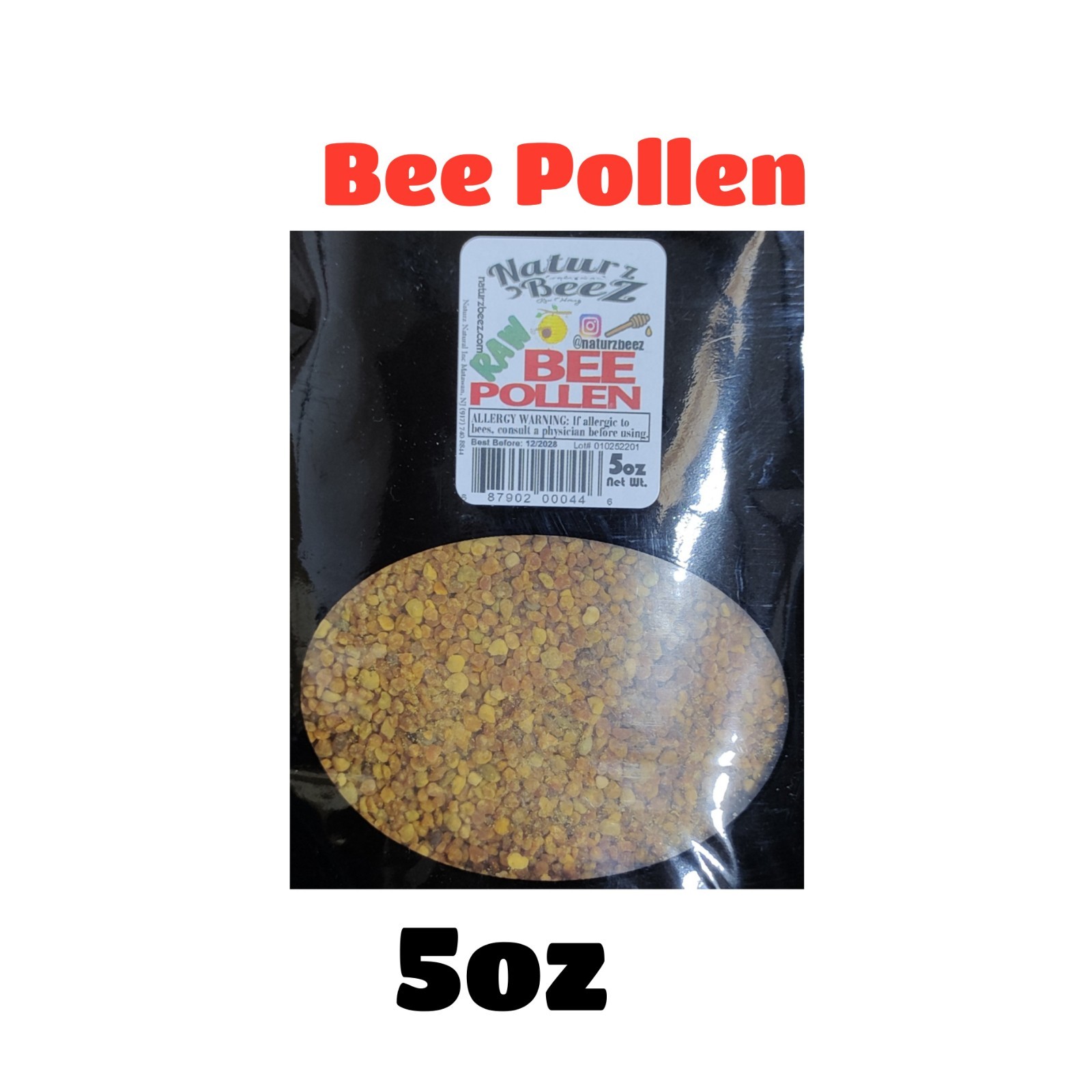 BEE POLLEN PURE RAW CAREFULLY HARVESTED 5oz / 141g Seasonal Allergies, Energy