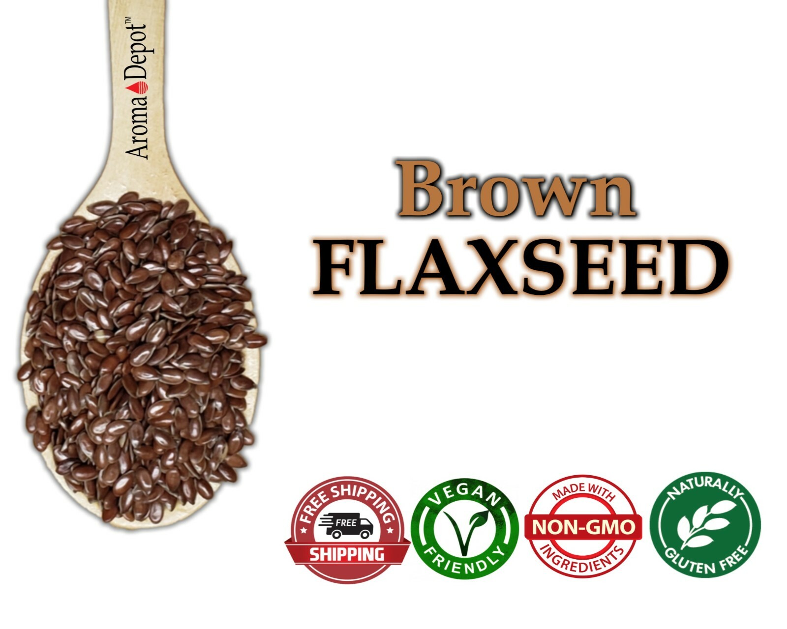 Whole Brown Grain Flax Seed Omega-3 NON GMO Gluten Free 1oz to 20lb Lino