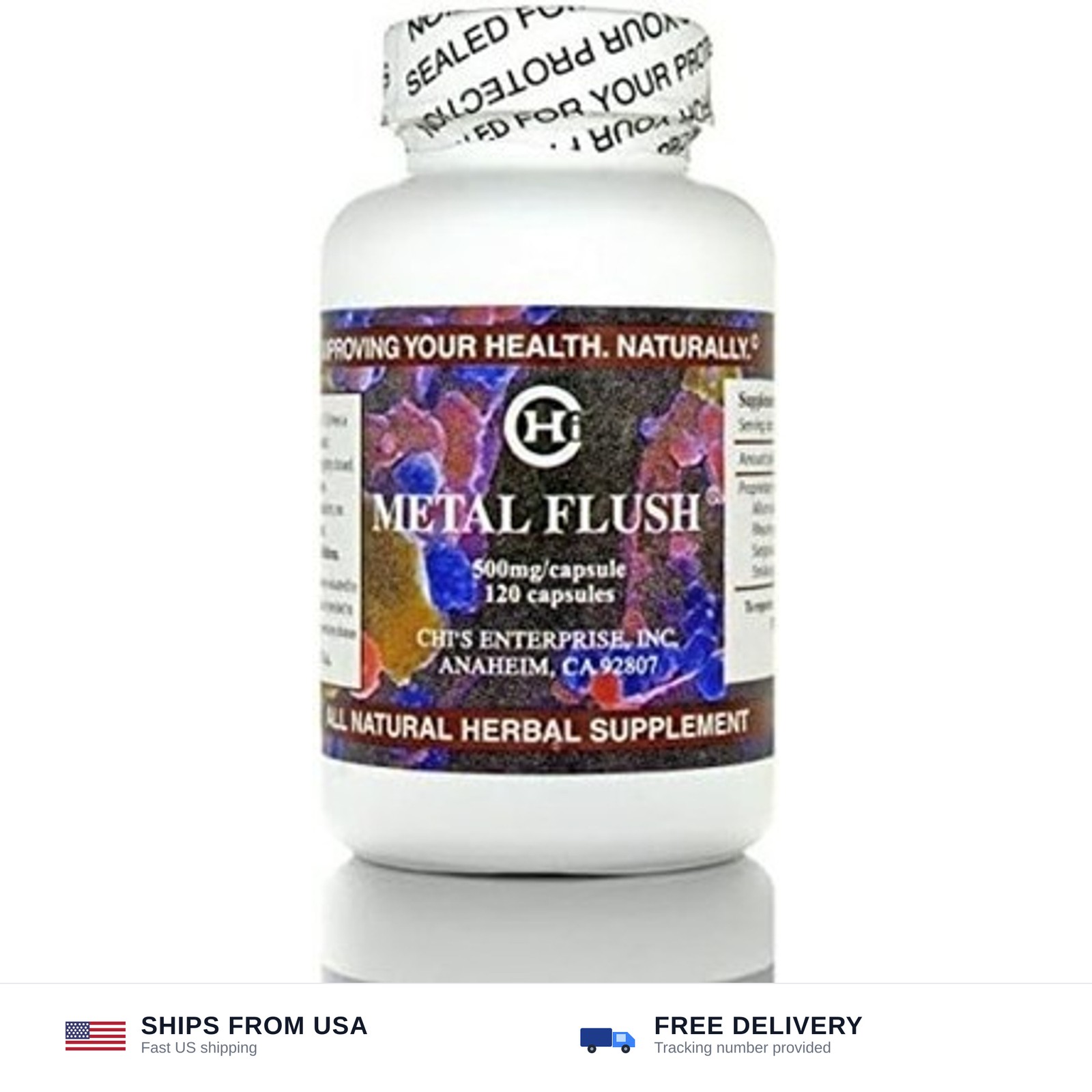 Chi’s Enterprise �Metal Flush 120 Capsules