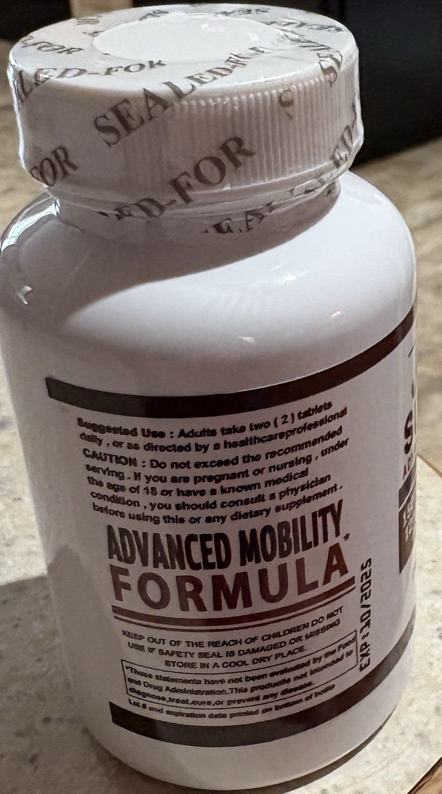 JOINT SUPPORT NUTRITION Formula Advanced 60 Capsules Exp 10/2025