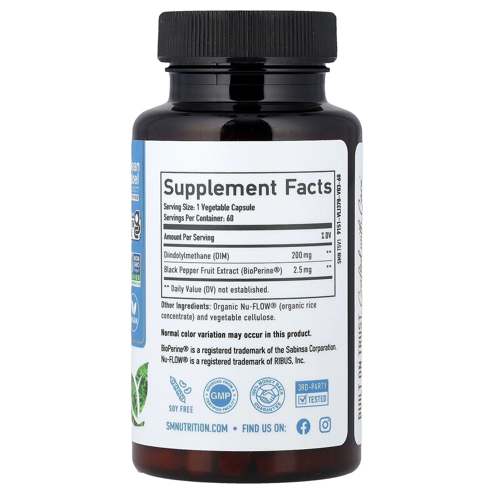 2 X SMNutrition, DIM + BioPerine�, 60 Capsules