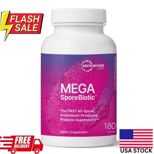 Mega Sporebiotic 180 Probiotic for Gut Health,Microbiome 1 bottles forMen &Women
